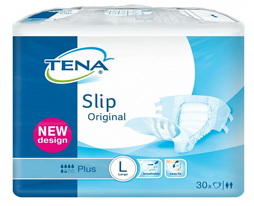 Подгузники TENA Slip Original Plus Large в талии 92-144 см (30 шт.)