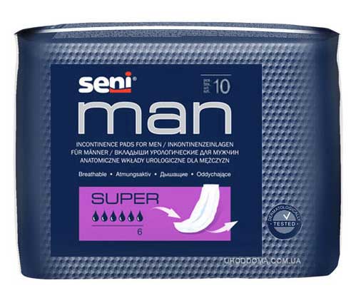 Урологічні вкладиші для чоловіків Seni Man Super (10 од.)