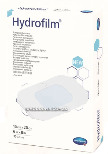 Прозора плівкова повязка Hydrofilm 15x20 см