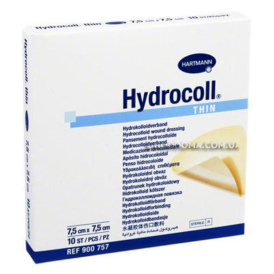 Гидроколлоидная повязка Hydrocoll Thin 7,5x7,5 см