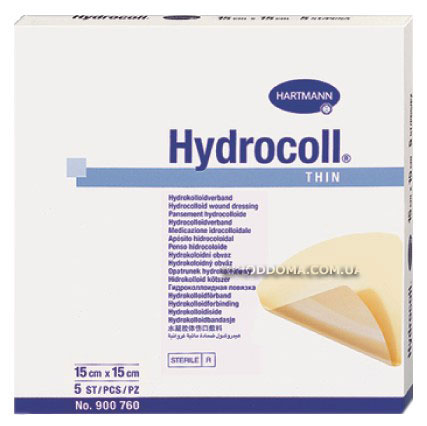 Гидроколлоидная повязка Hydrocoll Thin 15x15 см