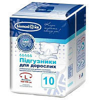 Подгузники Білосніжка Large в талии 100-150 см (10 шт.)
