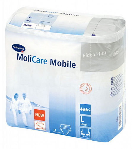 Поглинаючі труси MoliCare Mobile L в талії 100-150 см (14 од.)