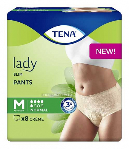 Впитывающие трусы TENA Lady Slim Pants Normal Medium в талии 75-100 см (8 шт.)