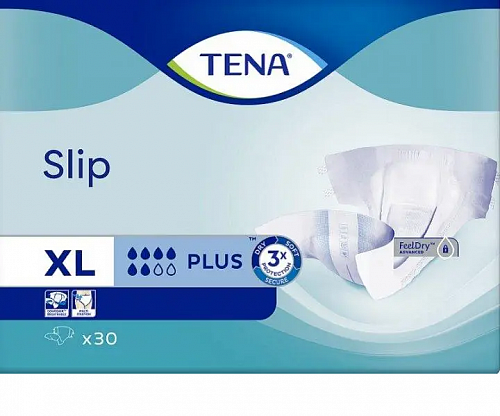 Підгузники TENA Slip Plus 4 Extra Large в талії 120-160 см (30 од.)