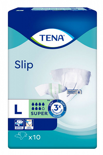 Підгузники TENA Slip Super 3 Large в талії 90-145 см (10 од.)