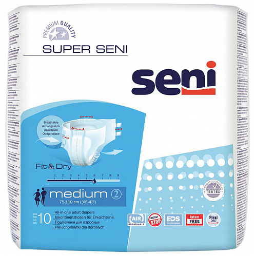 Подгузники Super Seni Air 2 Medium в талии 75-110 см (10 шт.)