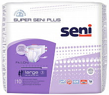 Подгузники Super Seni Plus Air 3 Large в талии 100-150 см (10 шт.)