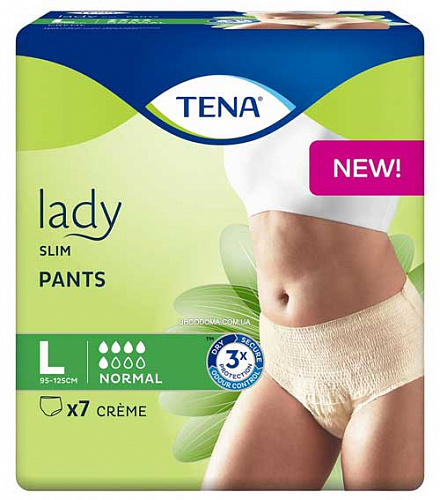 Впитывающие трусы TENA Lady Slim Pants Normal Large в талии 95-125 см (7 шт.)