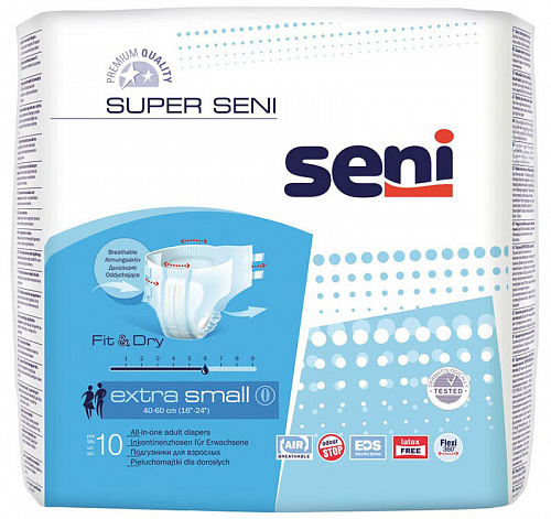 Підгузники Super Seni Air 0 Extra Small в талії 40-60 см (10 од.)