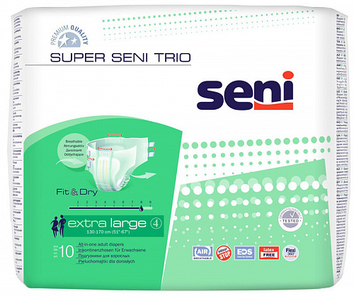 Підгузники Super Seni Trio Air 4 Extra Large в талії 130-170 см (10 од.)