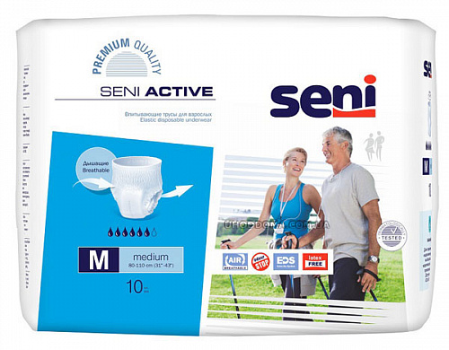 Поглинаючі труси Seni Active 2 Medium в талії 80-110 см (10 од.)