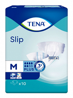 Підгузники TENA Slip Plus 2 Medium в талії 70-120 см (10 од.)