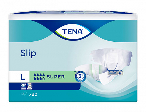 Подгузники TENA Slip Super 3 Large в талии 90-145 см (30 шт.)