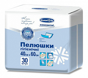 Пелюшки Білосніжка компактні 40x60 см (30 од.)