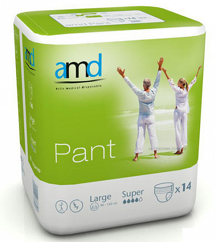 Впитывающие трусы AMD Pant Super Large в талии 90-150 см (14 шт.)