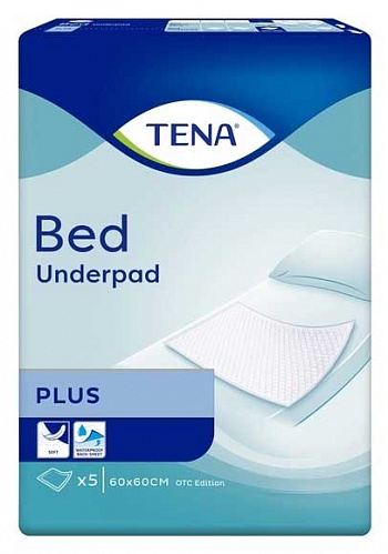 Пелюшки TENA Bed plus 60x60 см (5 од.)