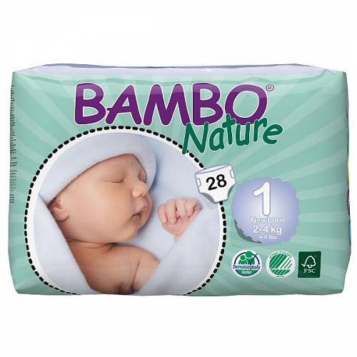 Подгузники Bambo Nature Newborn 1 (2-4 кг) 28 шт.