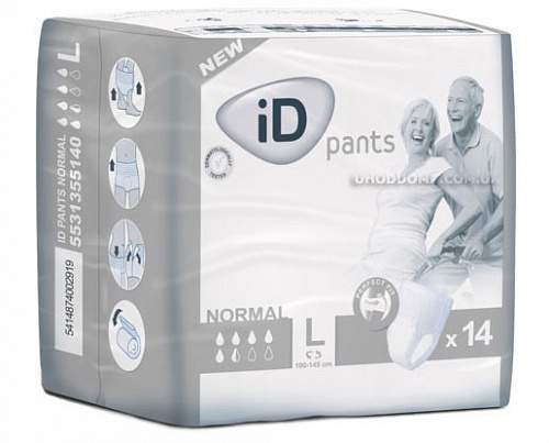 Впитывающие трусы ID Pants Normal Large в талии 100-145 см (14 шт.)